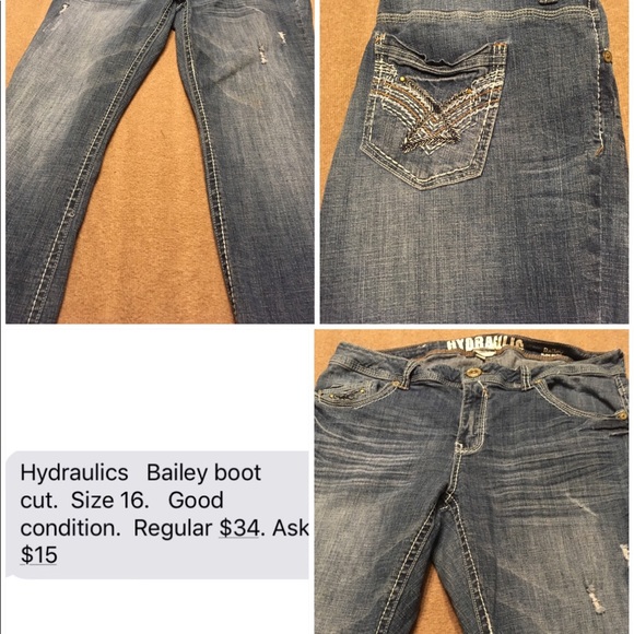 3 pairs of jeans all sz 15/16 - Picture 3 of 3